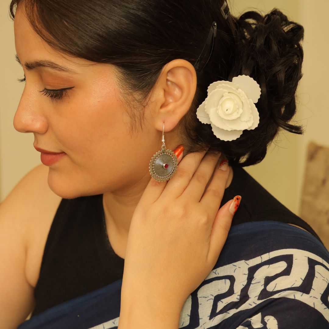 Suryachakre Silver Jhumki